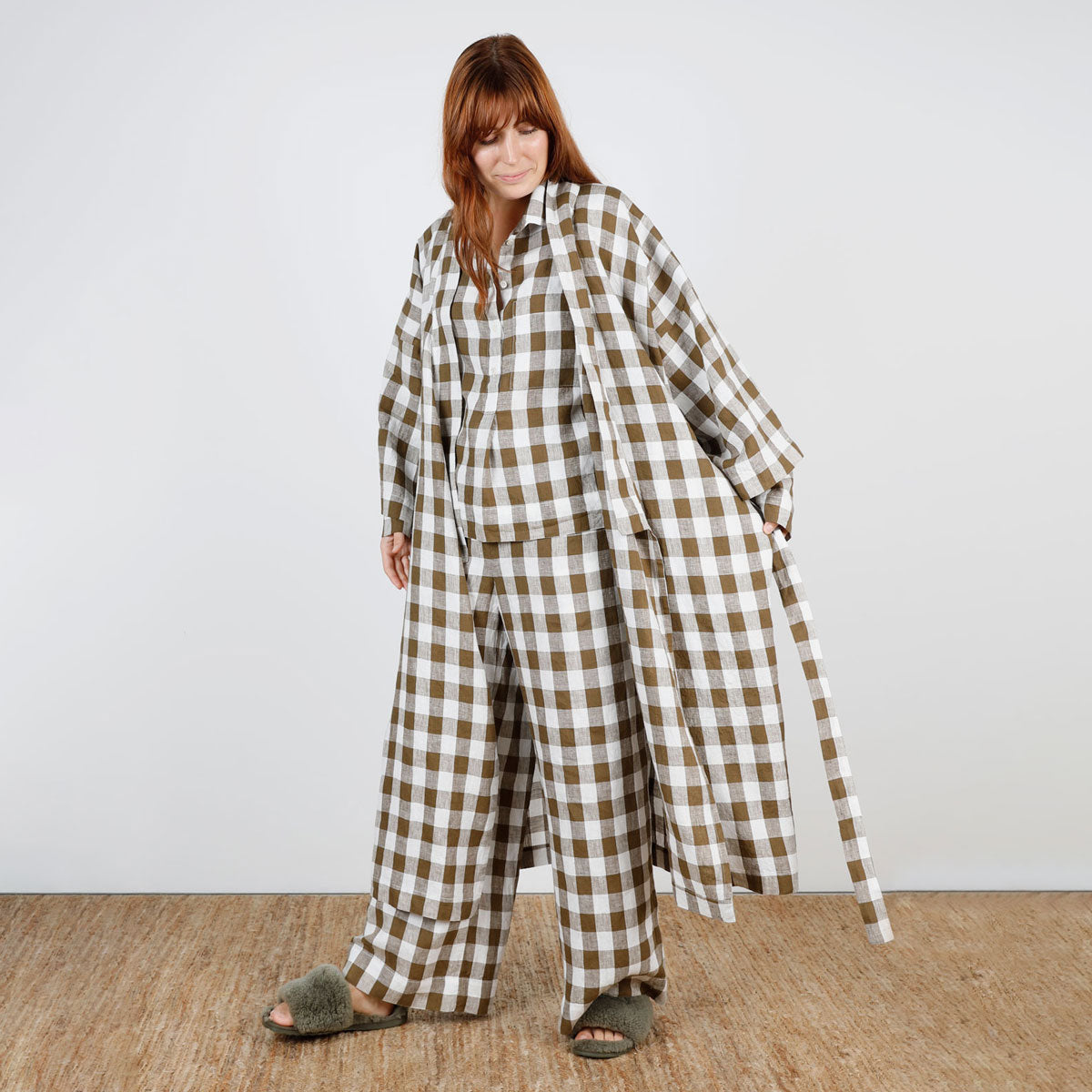 Make by TFS — Gingham Linen Loungewear Set