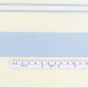 Awning Stripe Silk / Poly Shantung -  Blue / Cream