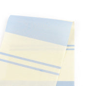 Awning Stripe Silk / Poly Shantung -  Blue / Cream