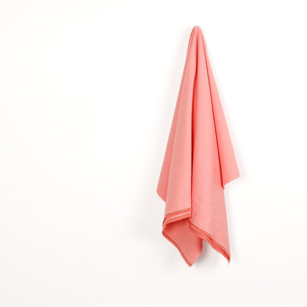 Micro Dash Cotton / Linen - Strawberry