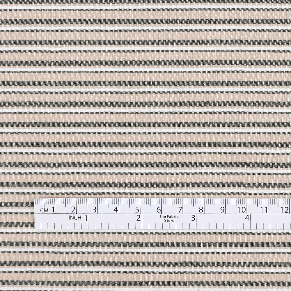 Layer Weft Stripe Cotton - Farro