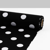 Big Spot Stretch Cotton Poplin - Black