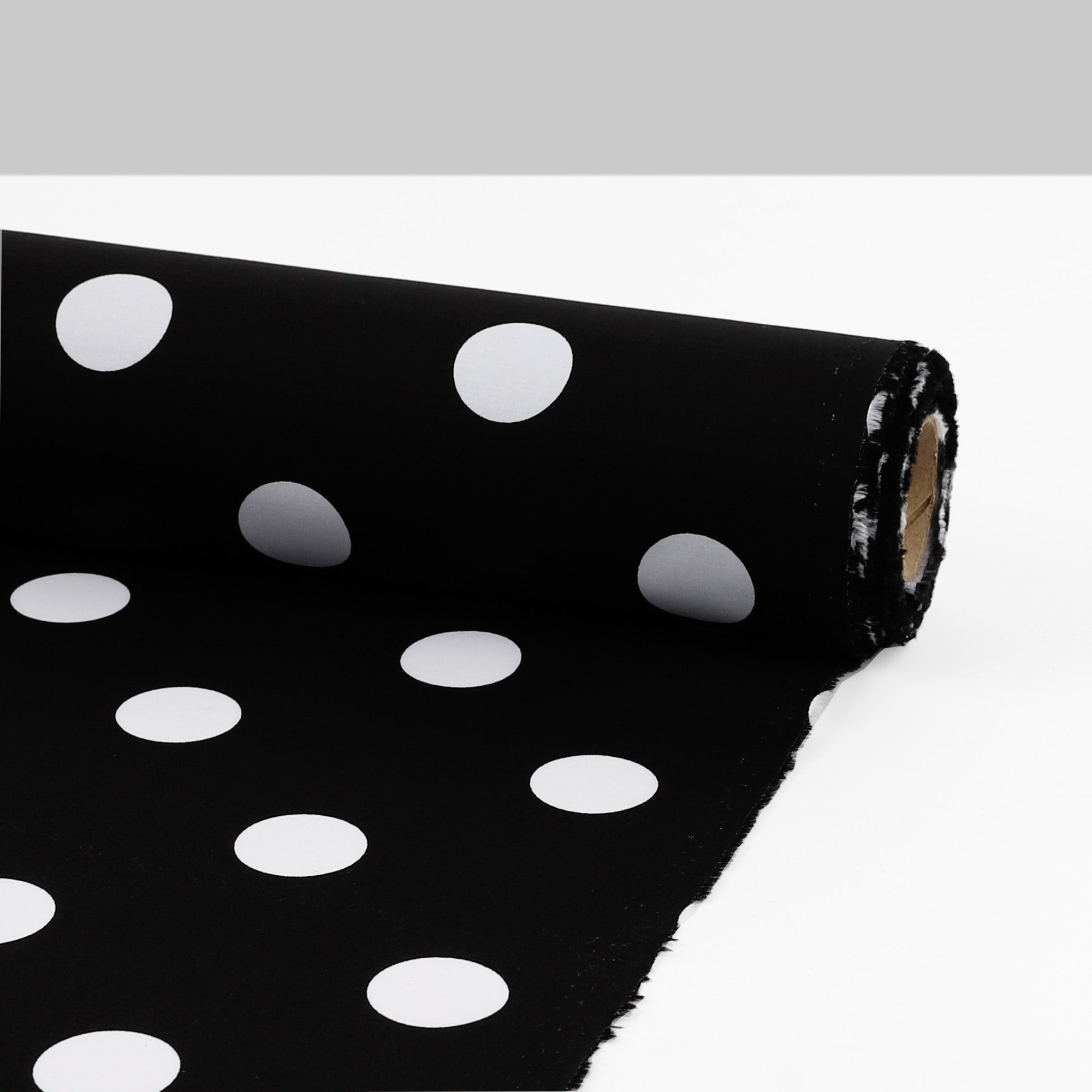 Big Spot Stretch Cotton Poplin - Black