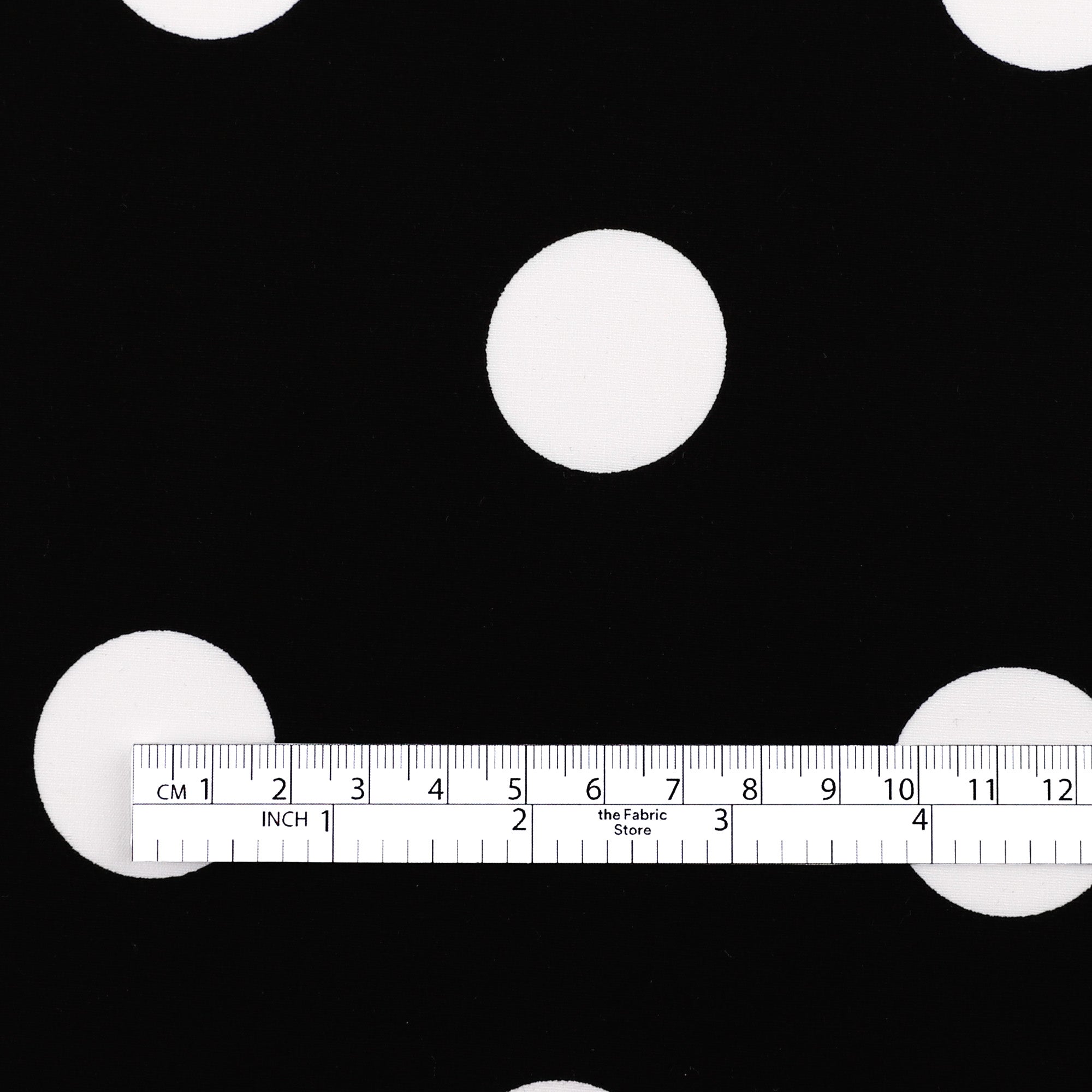 Big Spot Stretch Cotton Poplin - Black