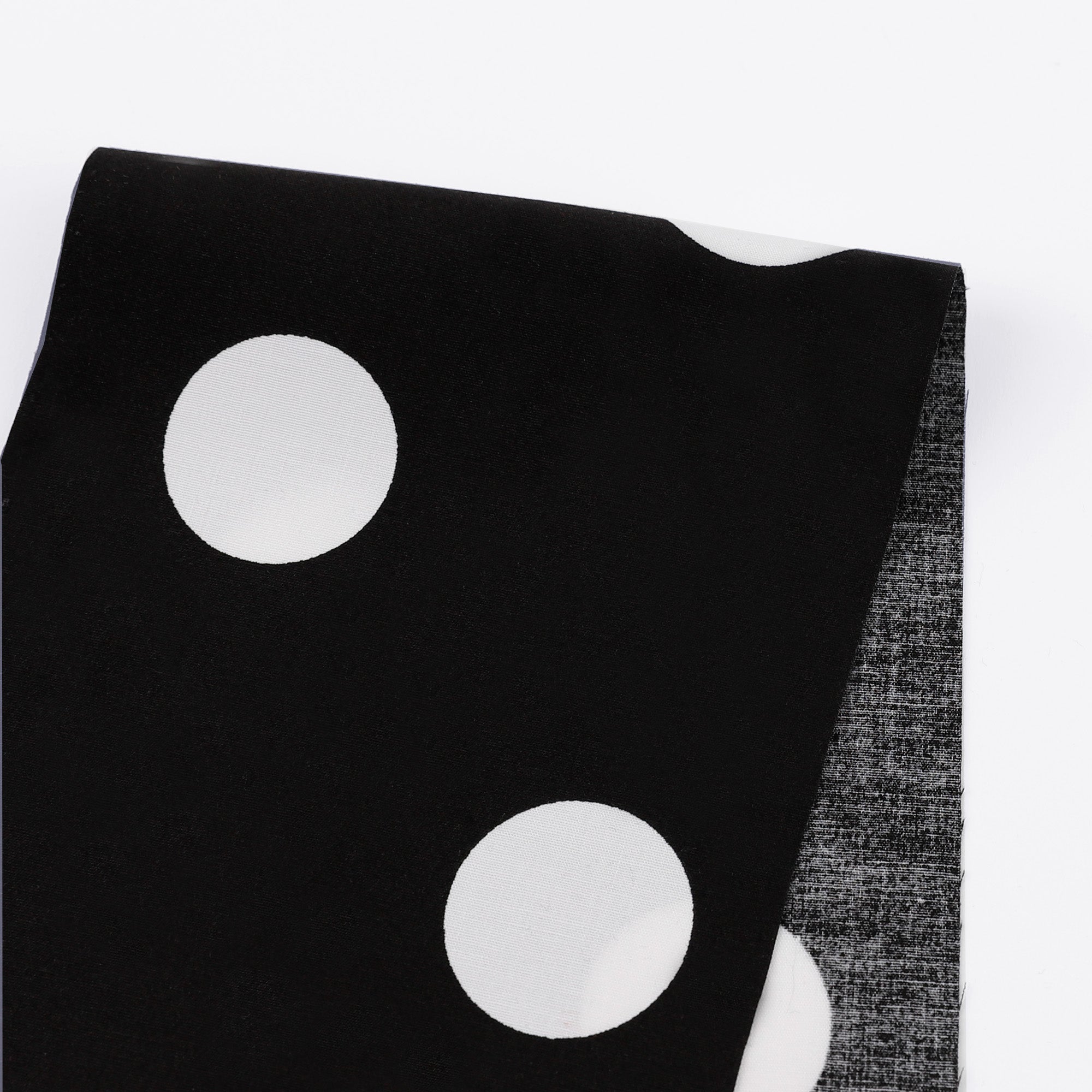 Big Spot Stretch Cotton Poplin - Black