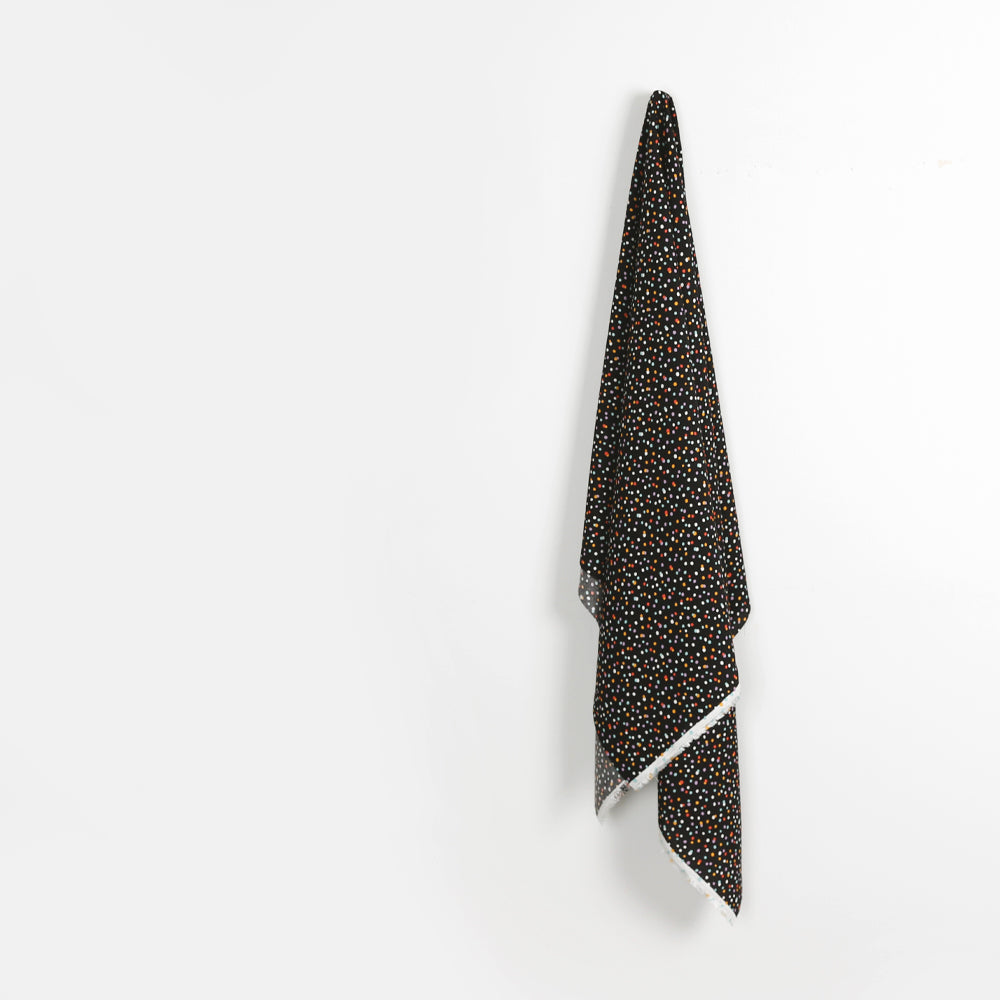 Fairy Bread Viscose / Rayon Crepe - Black