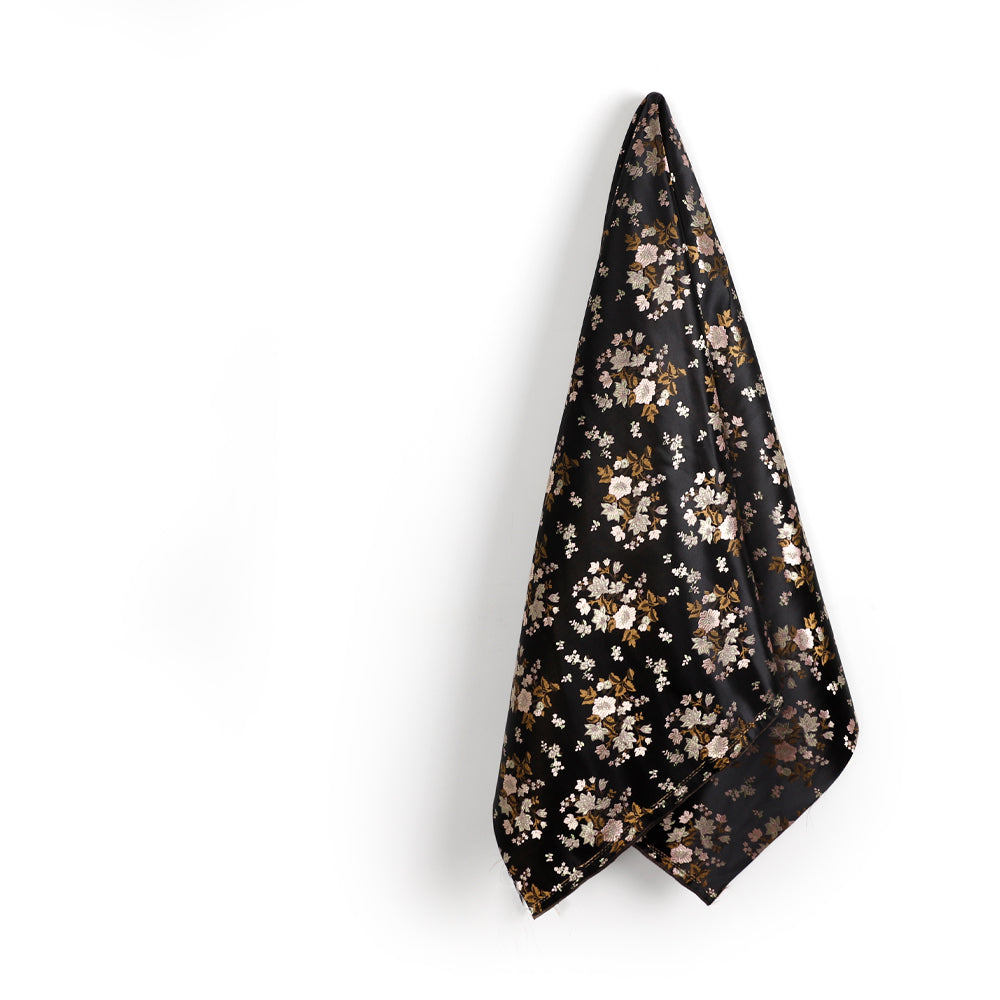 Lilly Satin Jacquard - Black / Rose Gold