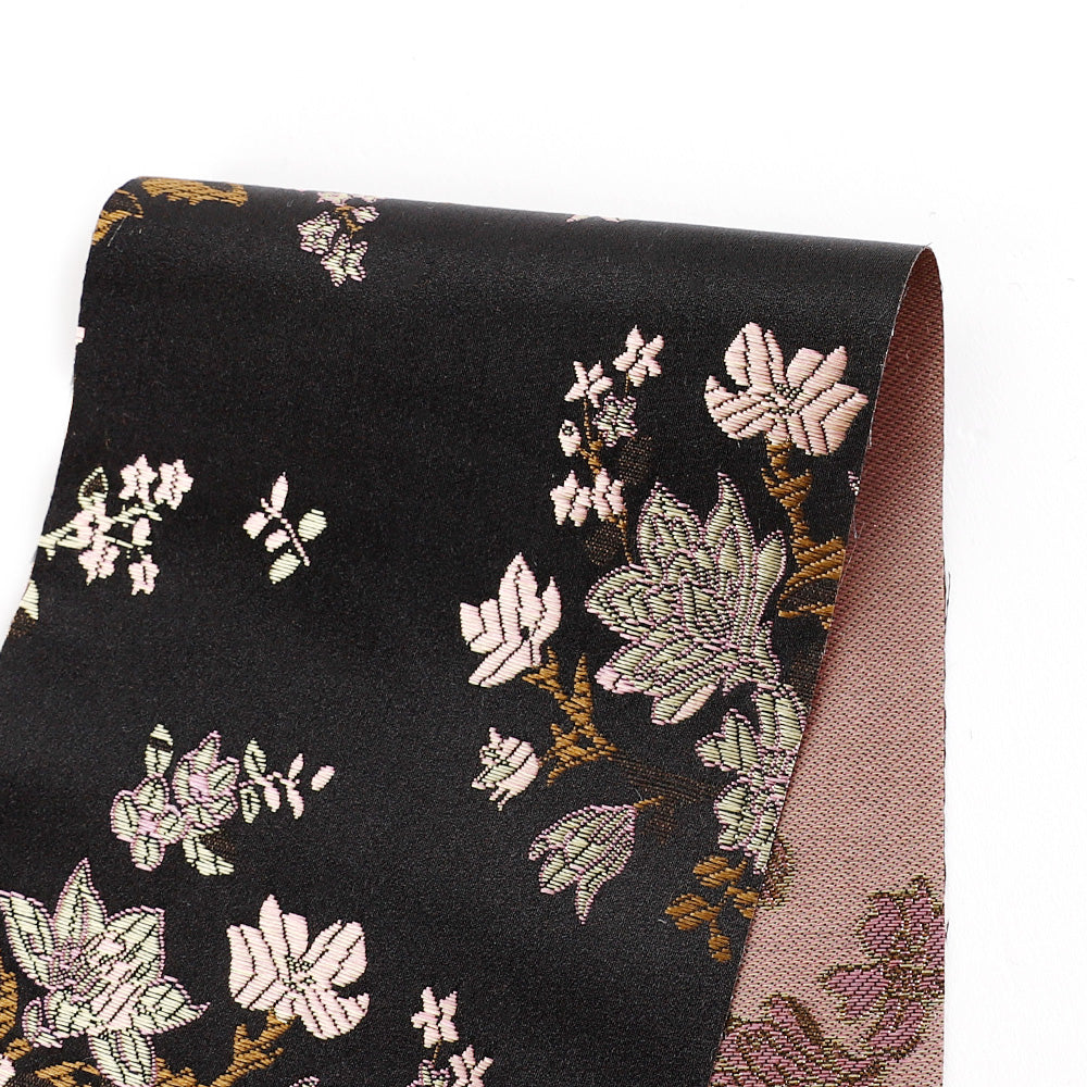 Lilly Satin Jacquard - Black / Rose Gold