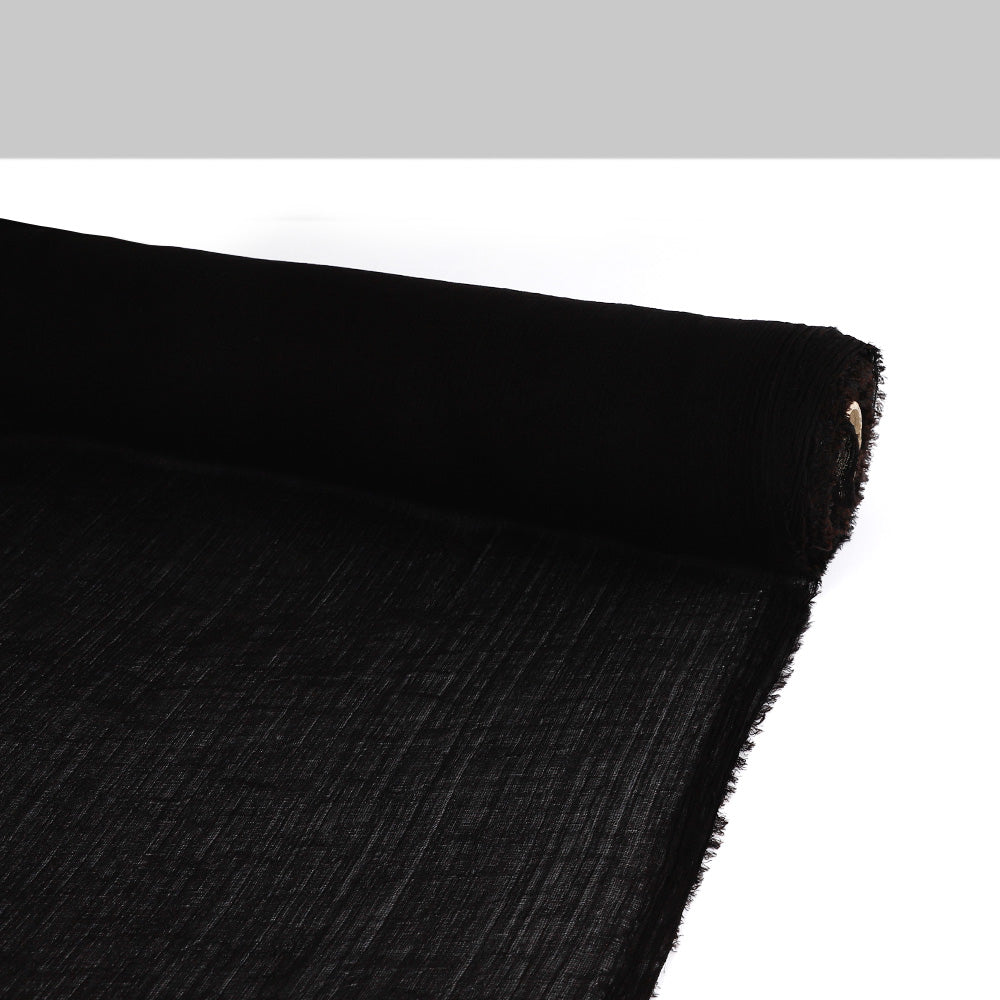 Crinkle Gauze - Black