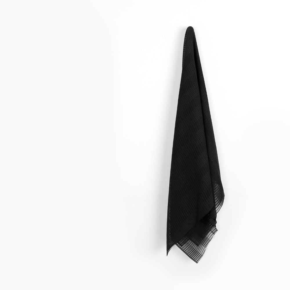 Sheer Check Silk - Black