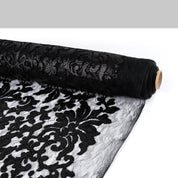 Floral Sequin Lace - Black