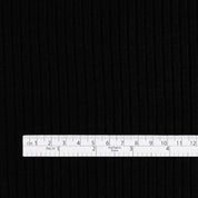Stretch Viscose / Nylon 6x4 Rib - Black