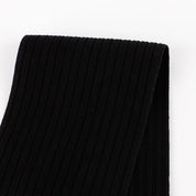 Stretch Viscose / Nylon 6x4 Rib - Black