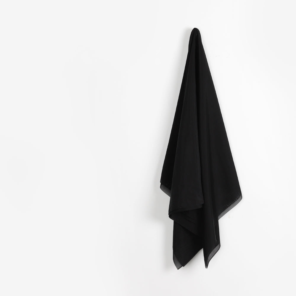 Sheer Silk / Cotton Voile - Black