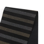 Metallic Weft Stripe Silk / Cotton - Black