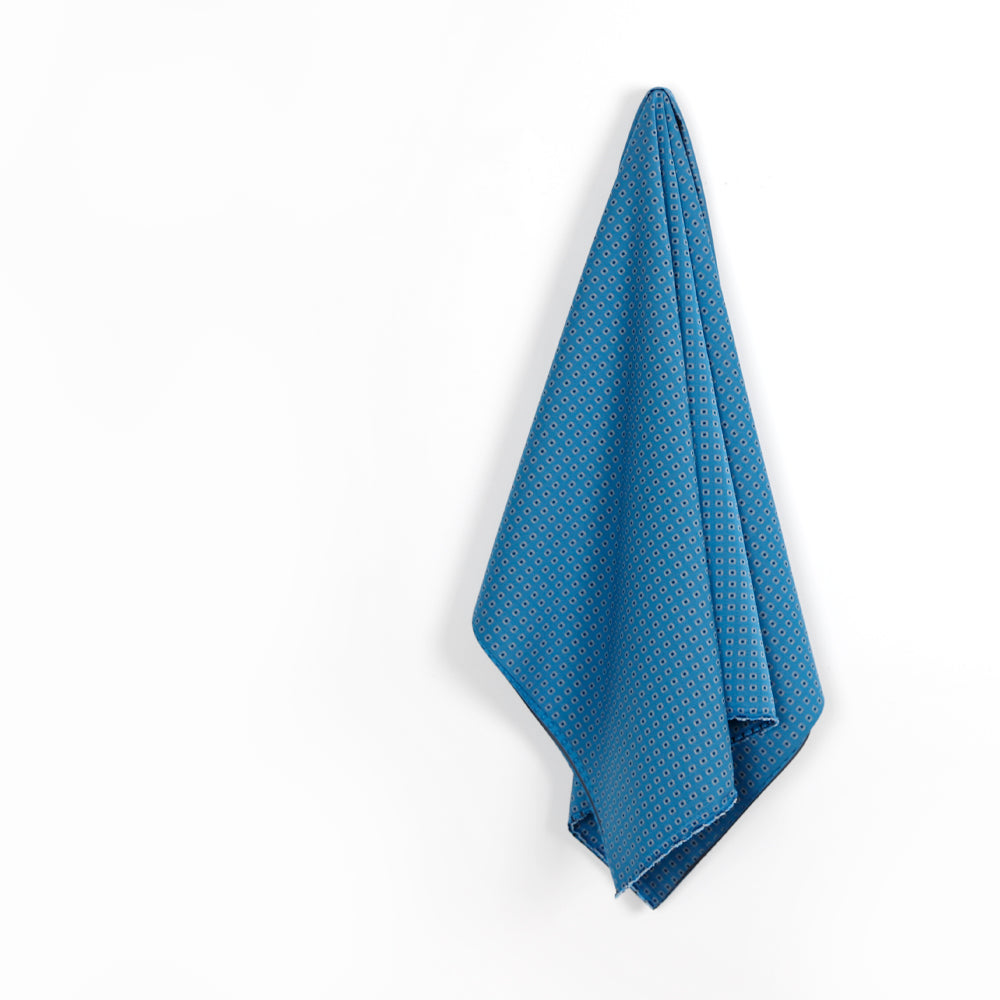 Square Twill Jacquard - True Blue