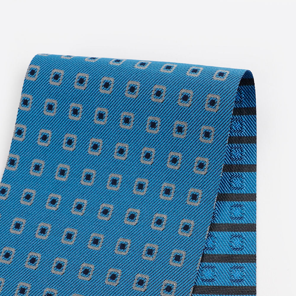 Square Twill Jacquard - True Blue