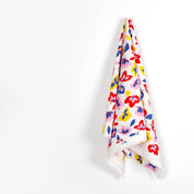 Fun Leaves Shirred Cotton - Pink Primary