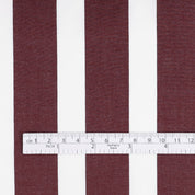 Bold Stripe Cotton Shirting - White / Wine