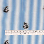 Bunny Drummer Stripe Cotton - Sky