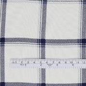 Printed Twill Check Viscose Georgette - Ivory
