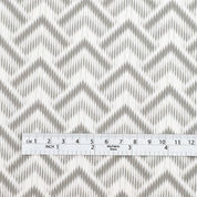Chevron Midweight Linen / Cotton - Grey