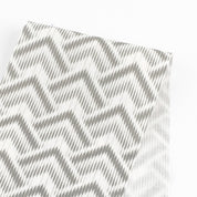 Chevron Midweight Linen / Cotton - Grey