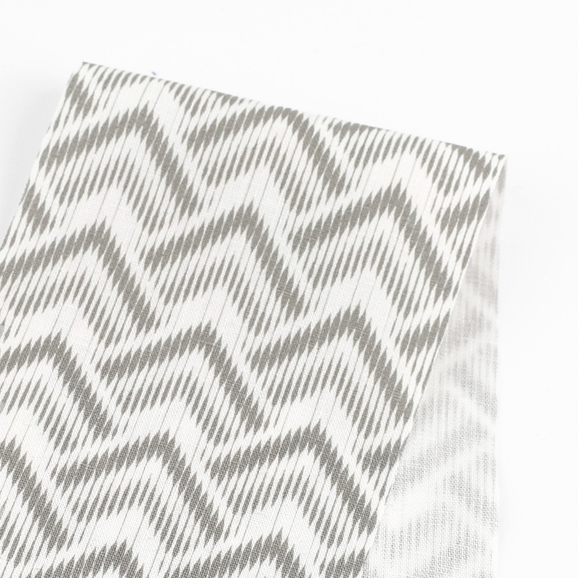 Chevron Midweight Linen / Cotton - Grey