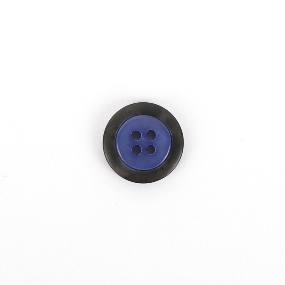 Contrast Rim Poly Button 20mm - Lavender / Smoke