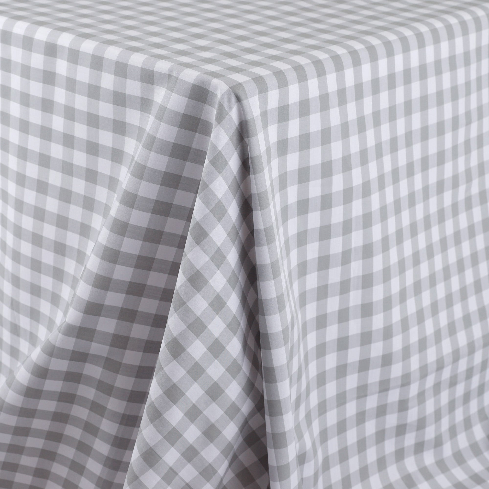 Gingham Cotton Shirting - Grey