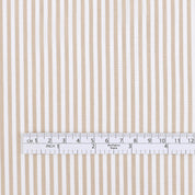 Candy Stripe Cotton Shirting - Crema
