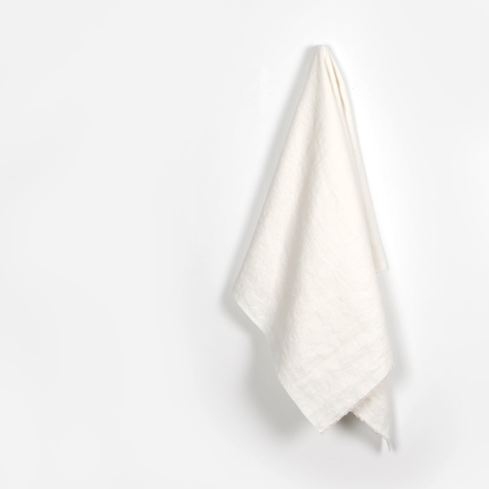 Tumbled Midweight Linen - Off White