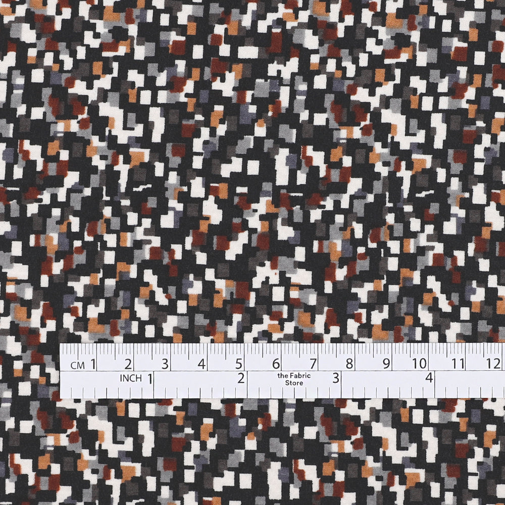 Cubism Silk Crepe de Chine - Earth