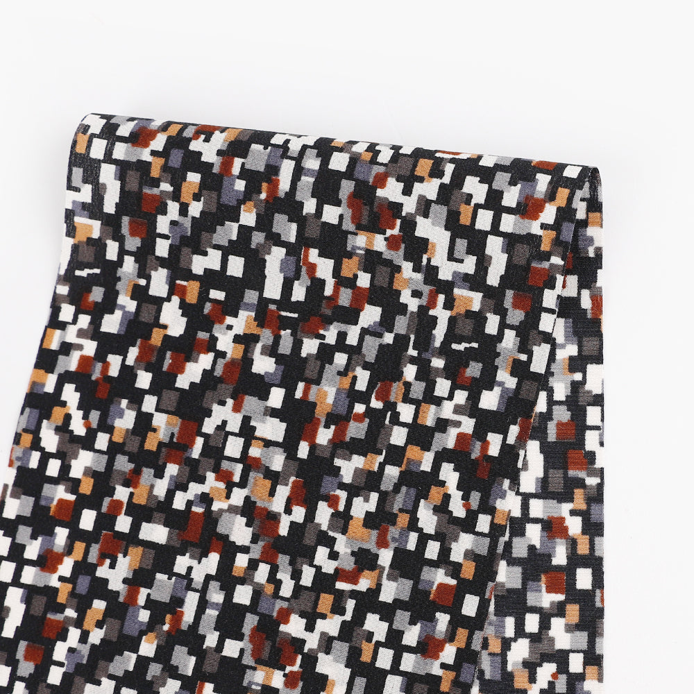 Cubism Silk Crepe de Chine - Earth