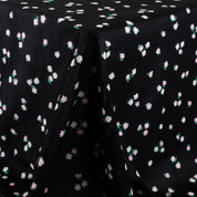 Cute Flower Slubby Cotton - Black