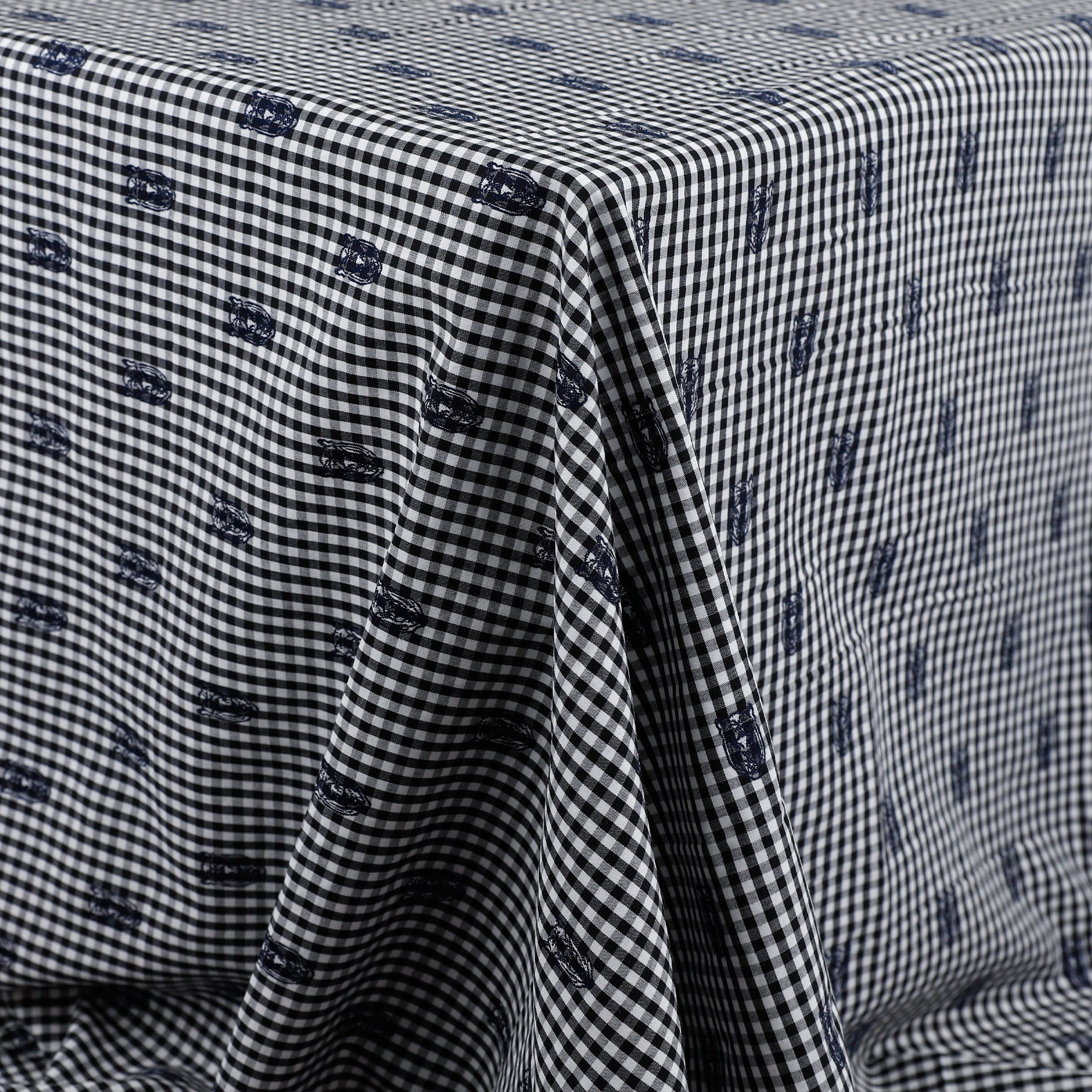 Bat Gingham Cotton - Black