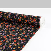 Chrysanthemum Floral Cupro / Rayon - Black