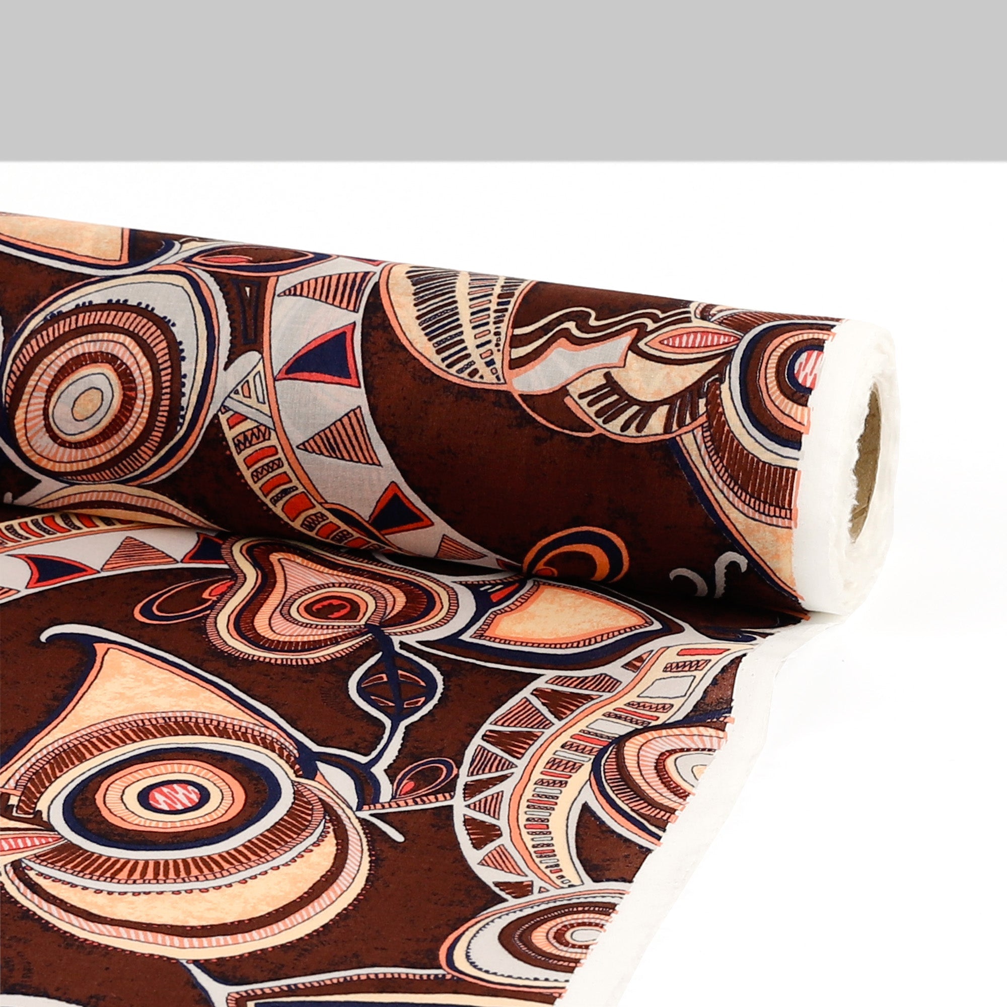 Eye Of The Strawberry Cotton Voile - Choc