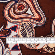 Eye Of The Strawberry Cotton Voile - Choc