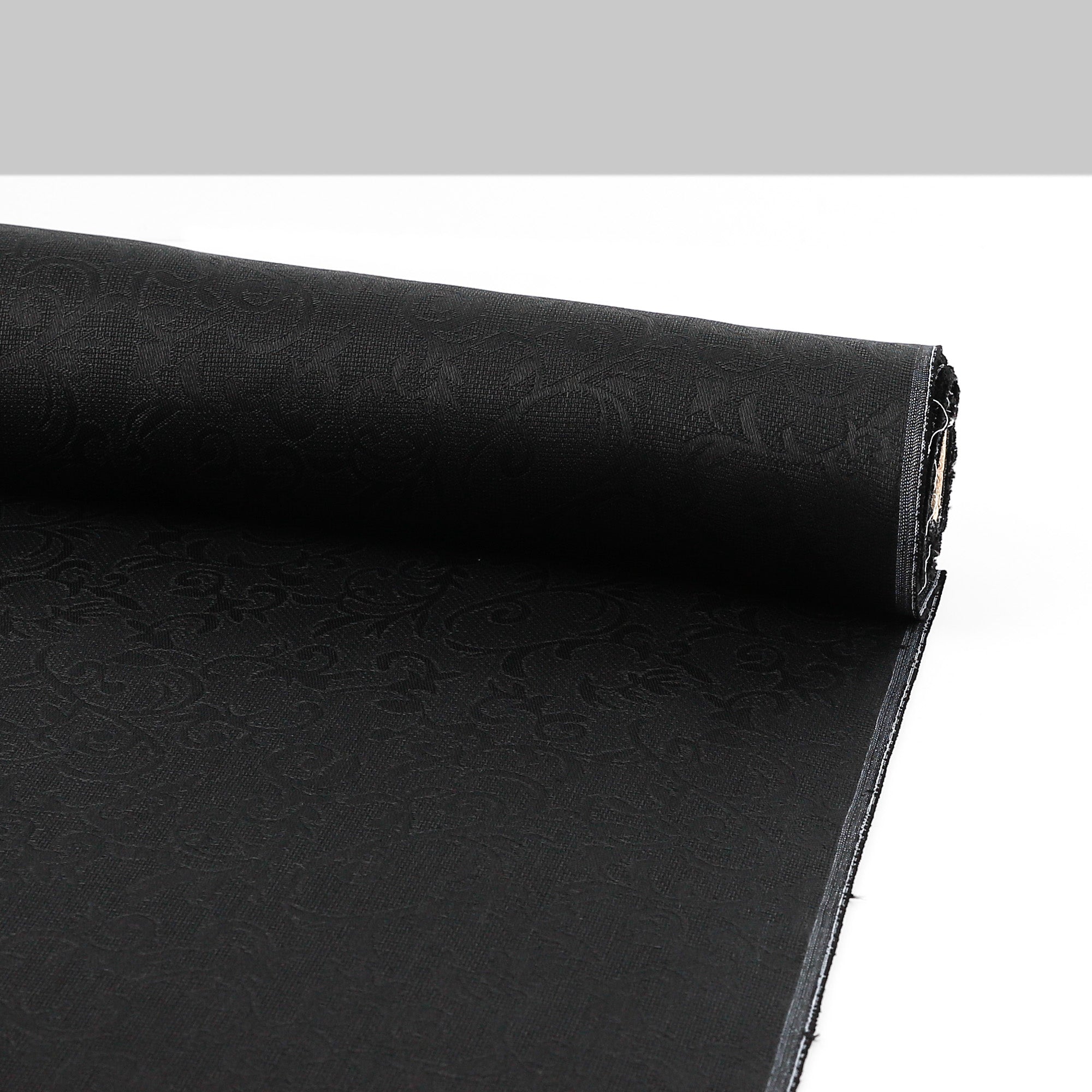 Fronds Jacquard Linen - Black