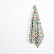 Peony Poppy Satin Backed Silk / Linen - Spring