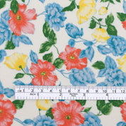 Peony Poppy Satin Backed Silk / Linen - Spring