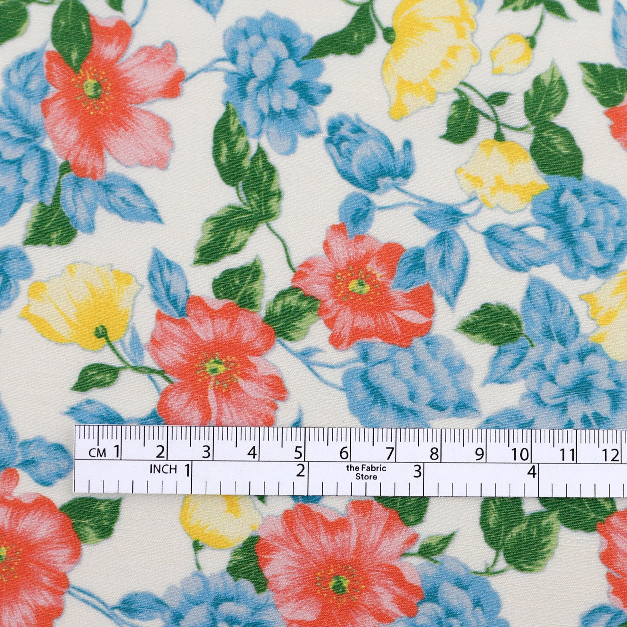 Peony Poppy Satin Backed Silk / Linen - Spring