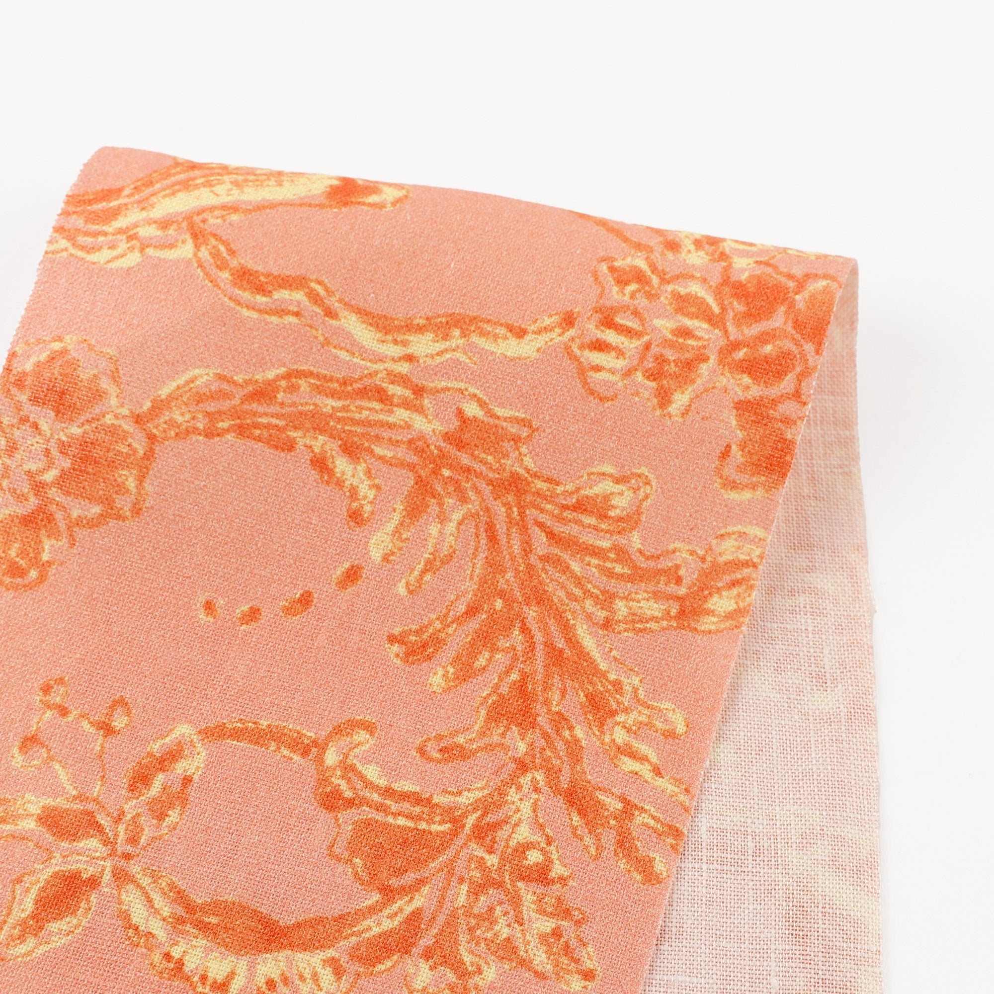 Renaissance Foliage Linen - Peach