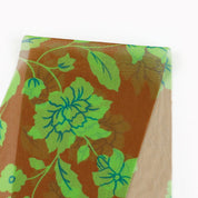 Flowering Vine Stretch Mesh - Acorn / Green