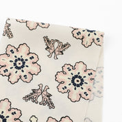 Griffin Motif Silk / Linen - Powder Pink