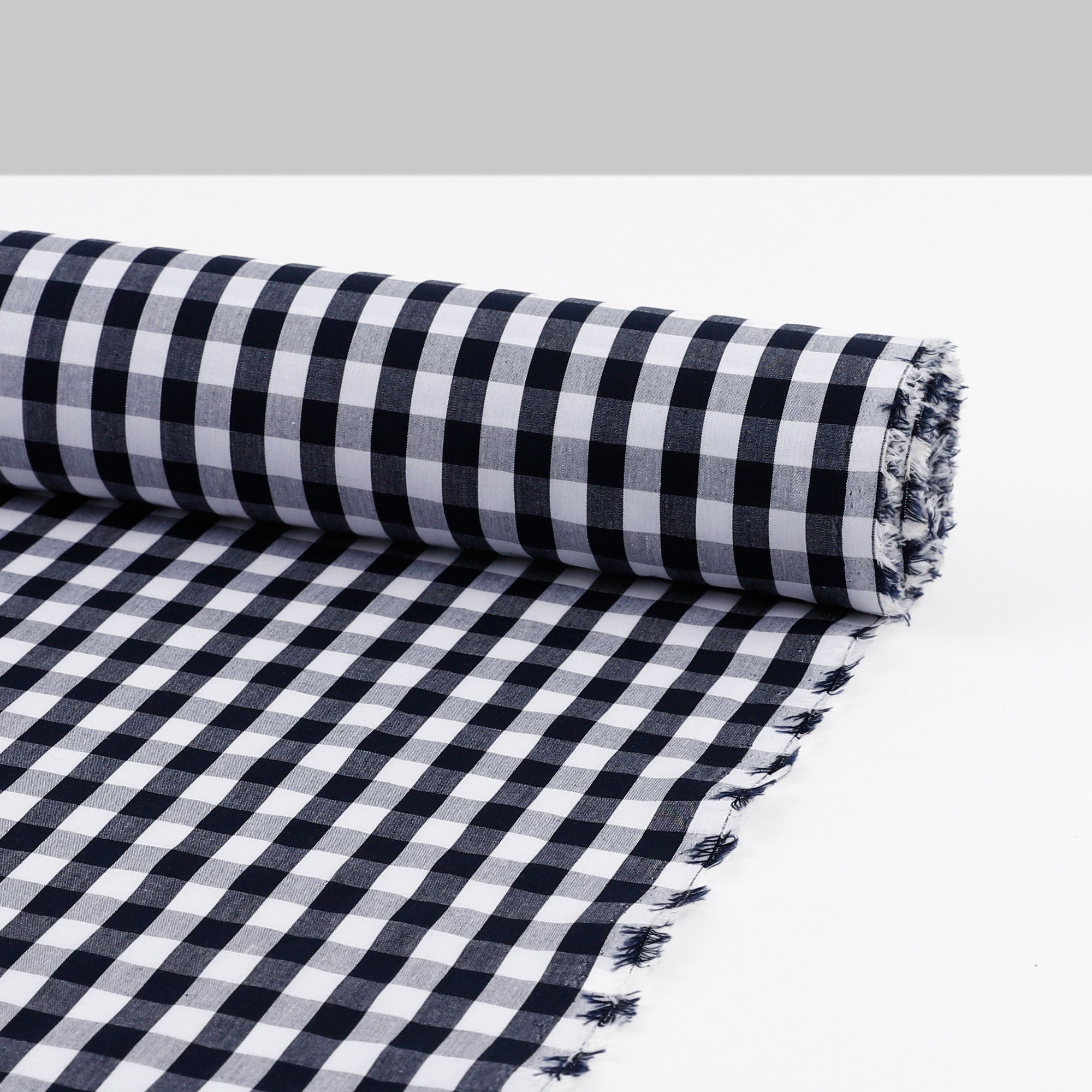 Lightweight Cotton Gingham - Dark Navy