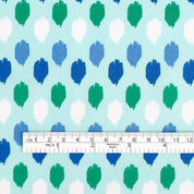 Paintstroke Cotton Sateen Shirting - Aquamint