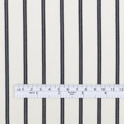 Hairline Pinstripe Cotton Twill - Ink