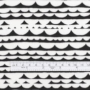 Pelta Stripe Viscose Crepe - Black / White